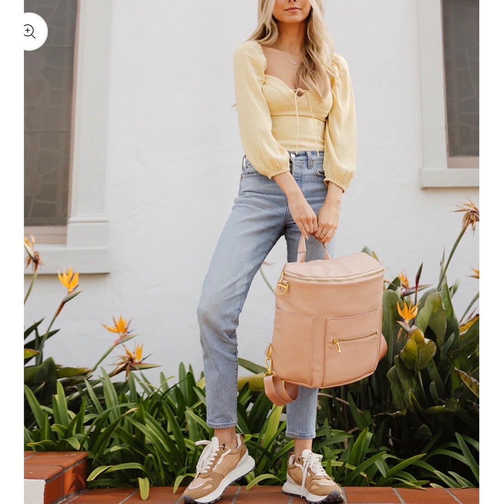Fawn Design The Original Diaper Bag Warm Blush Vegan Leather Backpack NEW Unisex - Picture 12 of 12